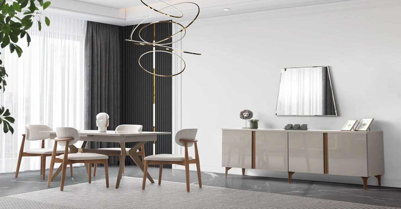 Natürliches Esszimmer-set