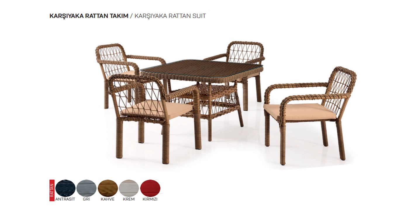 Rattan Tisch Stuhl